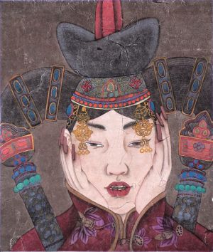 作品《蒙古族妇女》